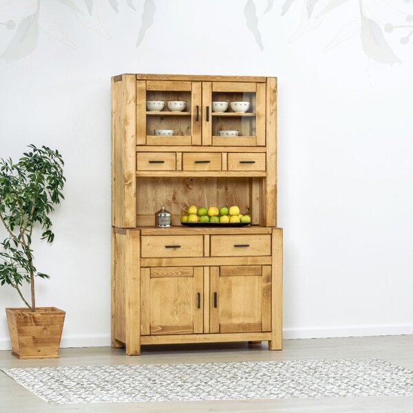 Credenza completa 4 ante (2 a vetro) e 5 cassetti - LM-AD031