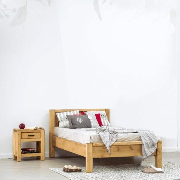 Letto rustico singolo pediera bassa - LM-AD016A-PB