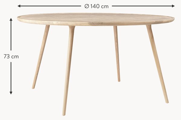 Tavolo rotondo in legno di quercia Accent, varie misure