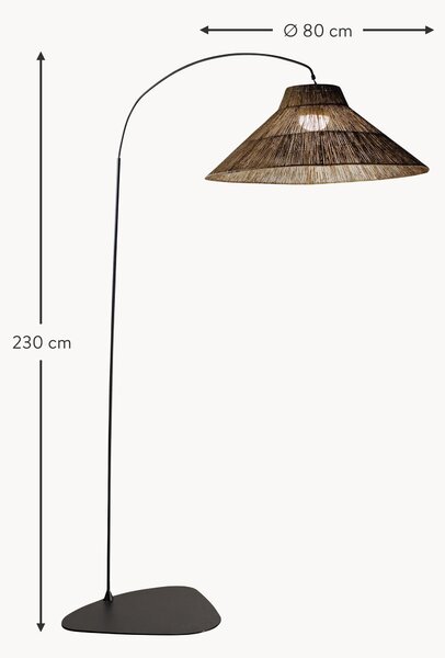 Lampada da terra a LED con luce regolabile fatta a mano con telecomando Niza