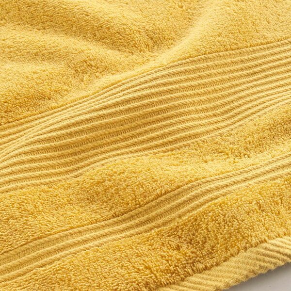 Asciugamano giallo in spugna di cotone 90x150 cm Tendresse - douceur d'intérieur