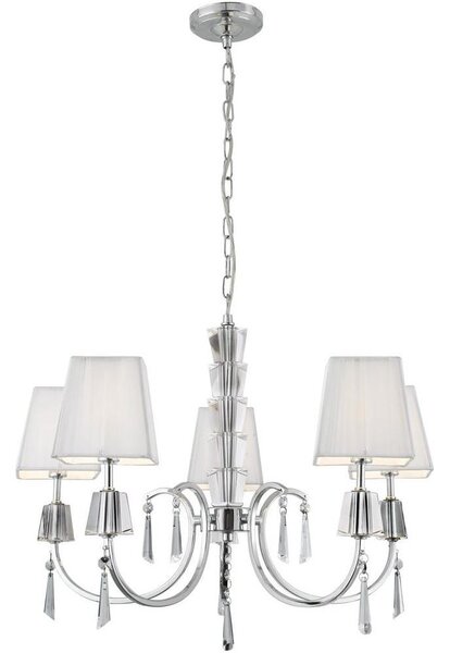 Searchlight 6885-5CC - Lampadario a sospensione con catena PORTICO 5xG9/33W/230V cromo