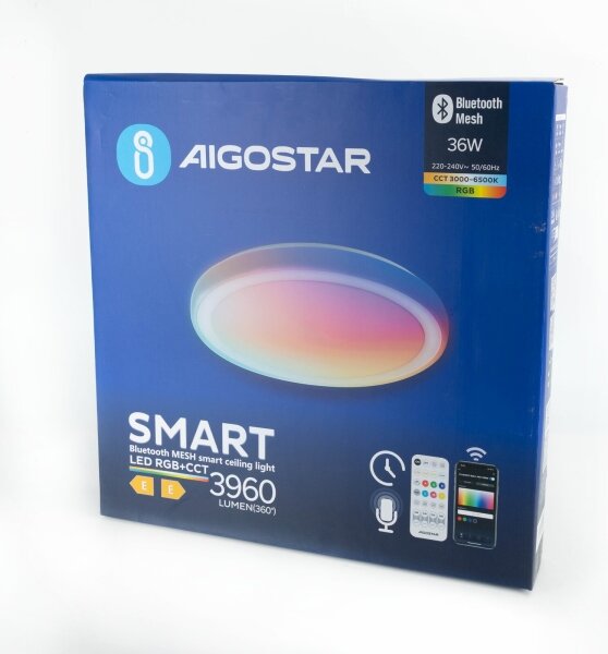 Aigostar - Plafoniera LED RGBW dimmerabile 36W 230V con telecomando