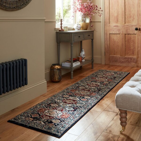 Passatoia blu scuro 60x230 cm Gillingham - Flair Rugs