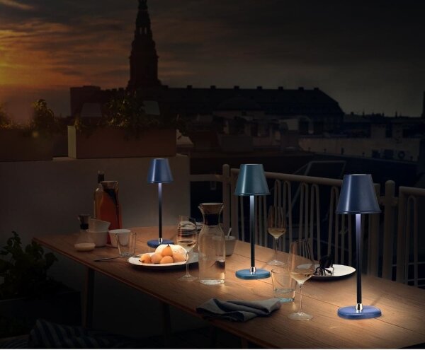 Retlux - LED Lampada da tavolo ricaricabile dimmerabile LED/3W/1800 mAh blu scuro