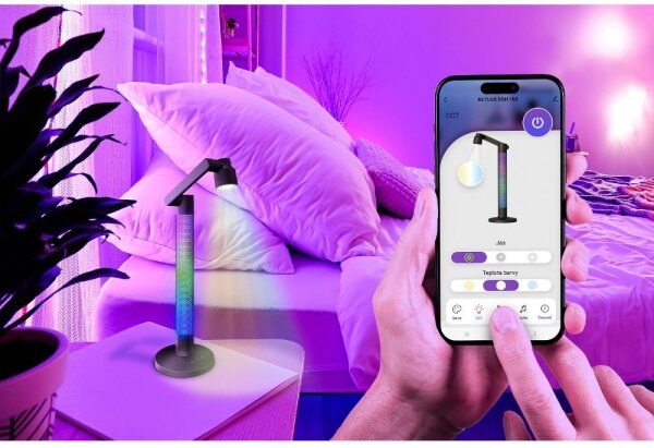 Retlux - Lampada da tavolo LED RGBW dimmerabile 10W 5V 2700-6000K Wi-Fi Tuya + D