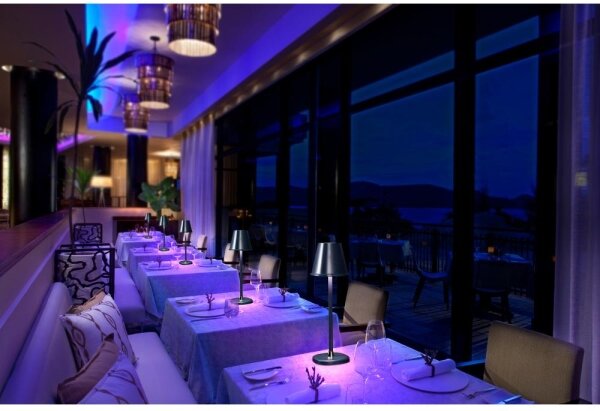 Retlux - LED Lampada da tavolo ricaricabile dimmerabile LED/3W/1800 mAh blu scuro
