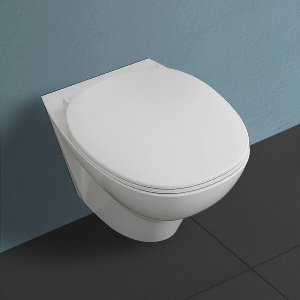 WC tradizionale Morning rimless scarico a pavimento in ceramica bianco