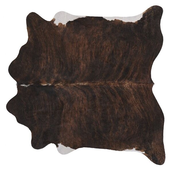 Tappeto in vera pelle di mucca marrone scuro 2-3 m² rustico brasiliano Beliani