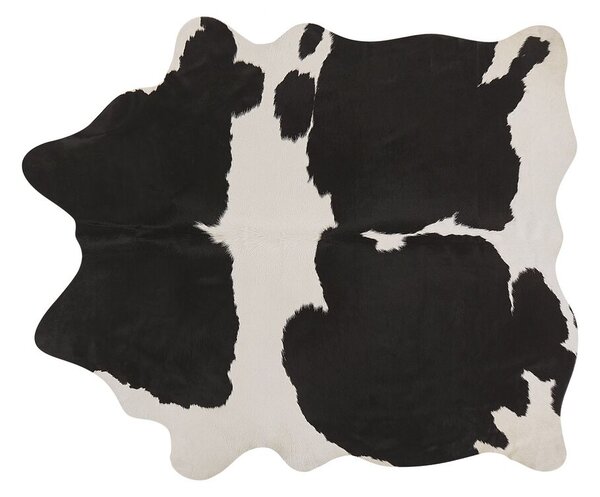Tappeto in vera pelle di mucca nero e bianco 2-3 m² rustico brasiliano Beliani