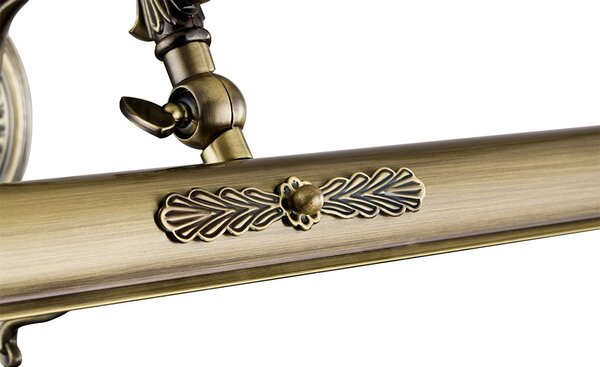 Applique Da Parete Classico Picasso Metallo Bronzo 2 Luci E14 25W