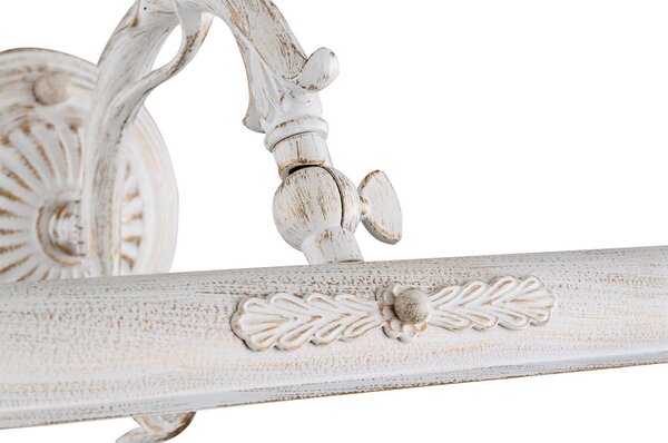 Applique Da Parete Classico Picasso Metallo Bianco 2 Luci E14 25W