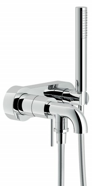 Vasca Da Bagno Doccia 2 Fori A Parete In Ottone Rubinetto Miscelatore Acqua Rubi - Foto 2