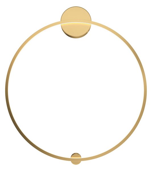 Applique Da Parete Moderno Halo Alluminio Ottone Luce Led47W