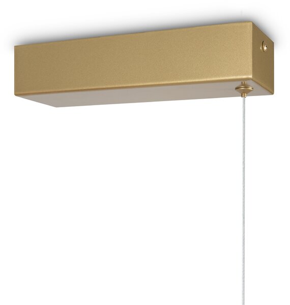 Lampadario A Sospensione Moderno Halo Alluminio Ottone 2 Luci Led 48W