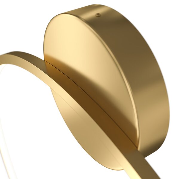 Applique Da Parete Moderno Halo Alluminio Ottone Luce Led47W