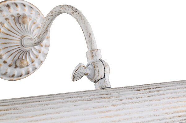 Applique Da Parete Classico Renoir Metallo Bianco 2 Luci E14 25W