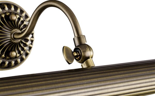 Applique Da Parete Classico Renoir Metallo Bronzo 2 Luci E14 25W
