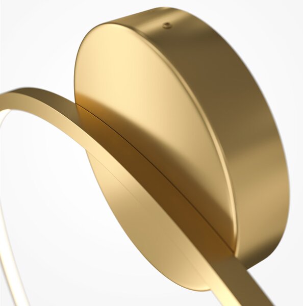 Applique Da Parete Moderno Halo Alluminio Ottone Luce Led47W