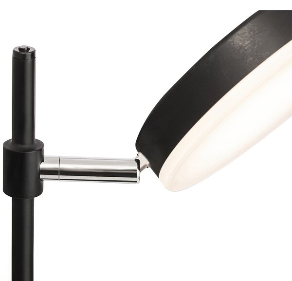 Lampada Da Tavolo Moderno Fad Metallo Nero Acrilico 1 Luce Led 8W