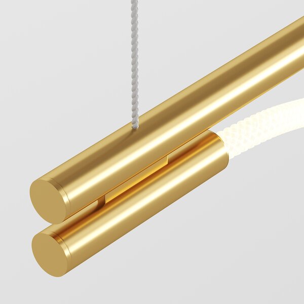 Lampadario A Sospensione Moderno Tau Alluminio Oro Luce Led 21W