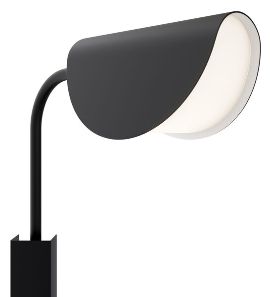 Applique Da Parete Moderno Mollis Metallo Nero Acrilico 1 Luce G9 7W