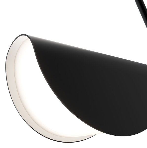 Lampadario A Sospensione Moderno Mollis Metallo Nero Acrilico 1 Luce G9 7W