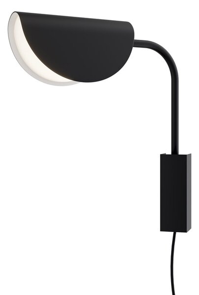 Applique Da Parete Moderno Mollis Metallo Nero Acrilico 1 Luce G9 7W
