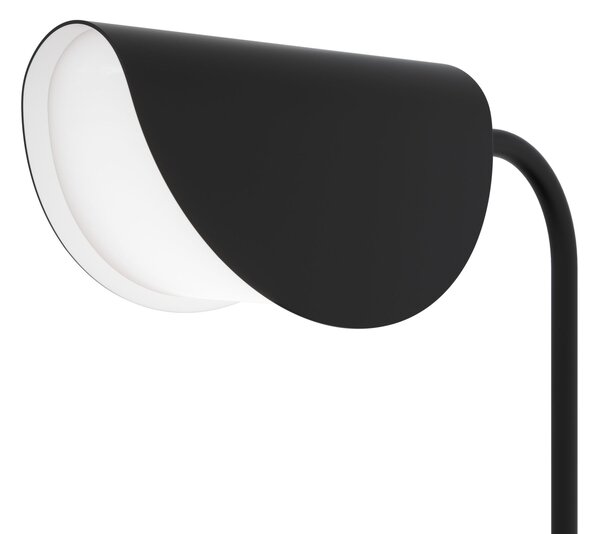 Lampada Da Tavolo Moderno Mollis Metallo Nero Acrilico 1 Luce G9 7W