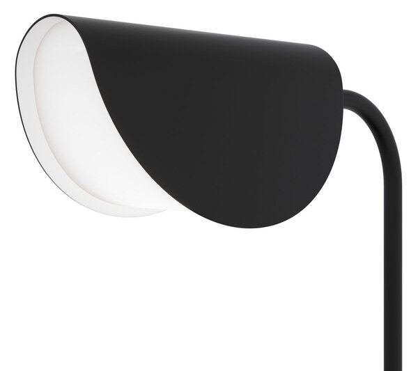 Lampada Da Tavolo Moderno Mollis Metallo Nero Acrilico 1 Luce G9 7W