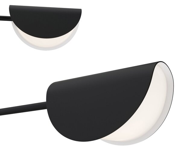 Lampadario A Sospensione Moderno Mollis Metallo Nero Acrilico 8 Luci G9 7W