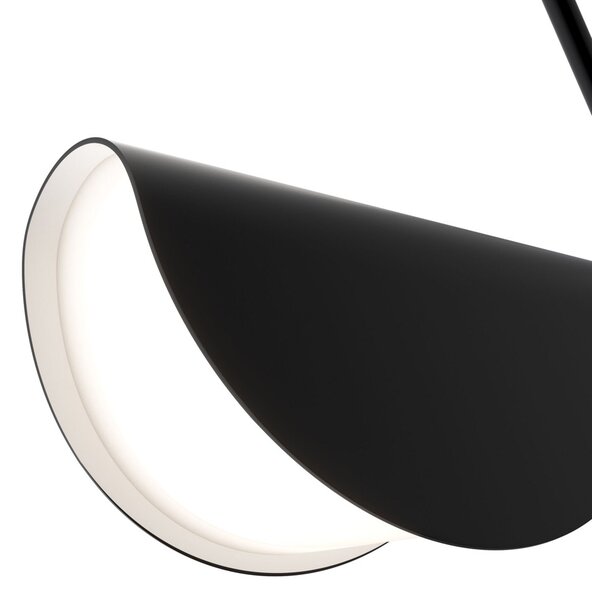 Lampadario A Sospensione Moderno Mollis Metallo Nero Acrilico 1 Luce G9 7W