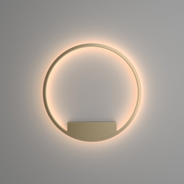 Applique Da Parete Moderno Rim Alluminio Ottone 1 Luce Led 37W