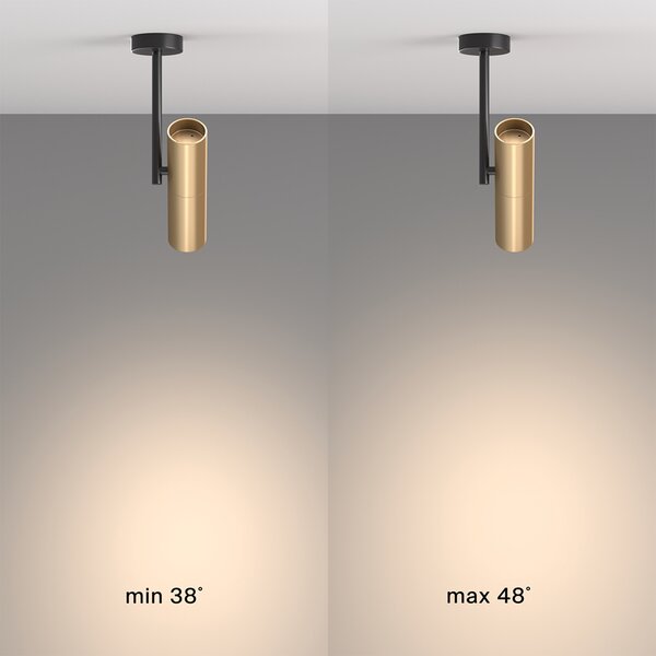 Faretto A Soffitto Moderno Elti Alluminio Nero 1 Luce Gu10 50W