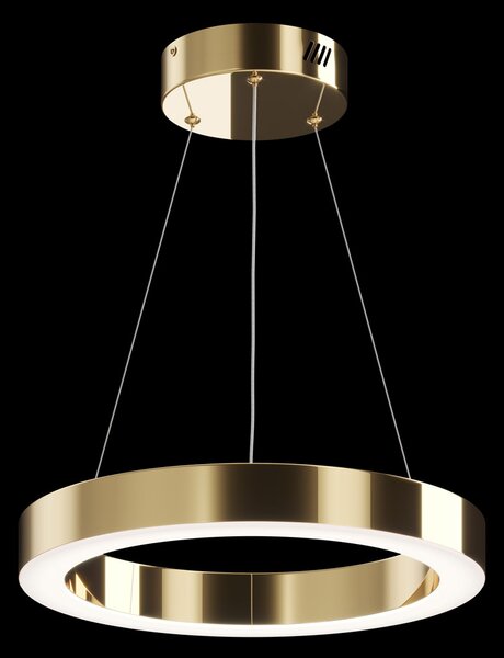 Lampadario A Sospensione Moderno Saturno Acciaio Ottone 1 Luce Led 36W