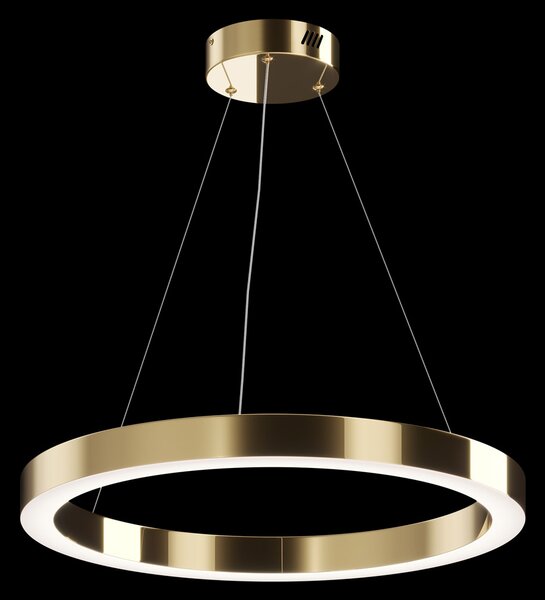 Lampadario A Sospensione Moderno Saturno Acciaio Ottone 1 Luce Led 45W