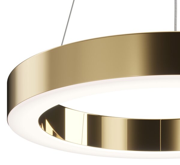 Lampadario A Sospensione Moderno Saturno Acciaio Ottone 1 Luce Led 36W
