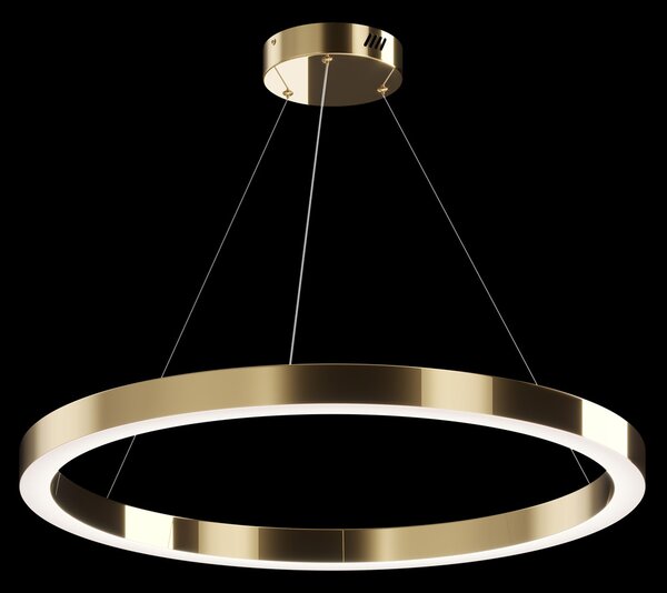 Lampadario A Sospensione Moderno Saturno Acciaio Ottone 1 Luce Led 60W