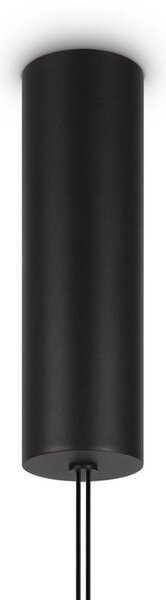 Lampadario A Sospensione Moderno Supersymmetry Alluminio Nero 1 Luce Led 17W