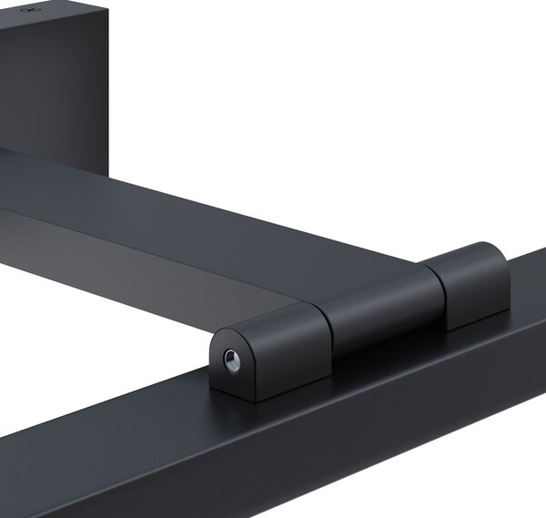Applique Da Parete Moderno Bris Metallo Nero Acrilico 1 Luce Led 12W