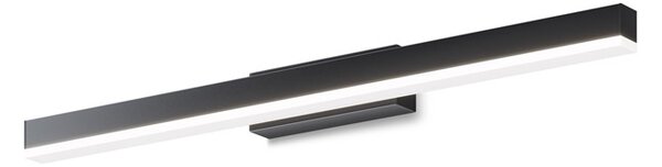 Applique Da Parete Moderno Fichte Metallo Nero Acrilico 1 Luce Led 14W