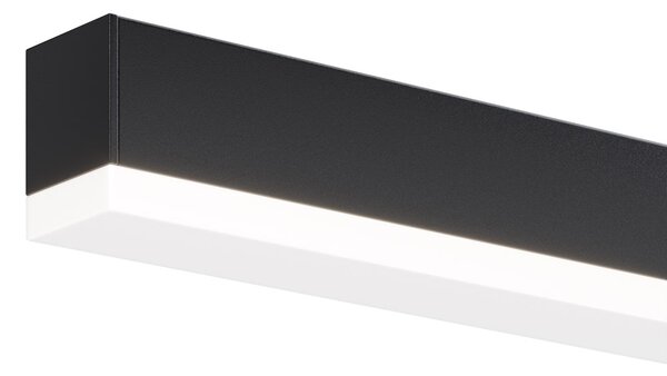 Applique Da Parete Moderno Fichte Metallo Nero Acrilico 1 Luce Led 14W