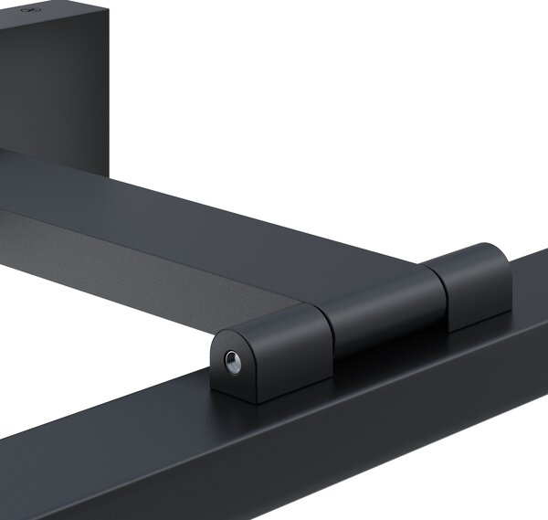 Applique Da Parete Moderno Bris Metallo Nero Acrilico 1 Luce Led 12W