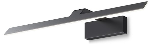 Applique Da Parete Moderno Decart Metallo Nero Acrilico 1 Luce Led 12W
