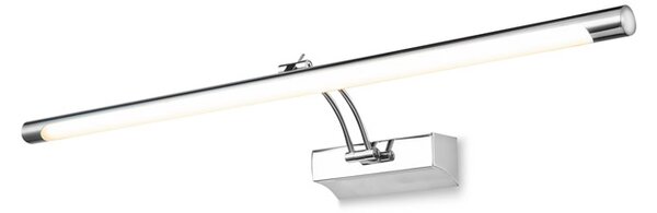Applique Da Parete Moderno Fino Metallo Cromo 1 Luce Led 16W