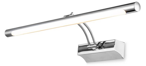 Applique Da Parete Moderno Fino Metallo Cromo 1 Luce Led 12,1W