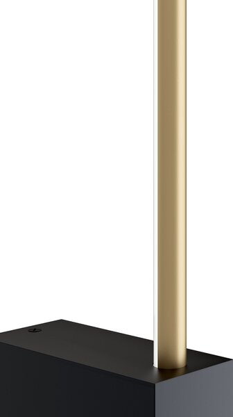 Applique Da Parete Moderno Pars Alluminio Nero Luce Led Integrato 12W Ip20