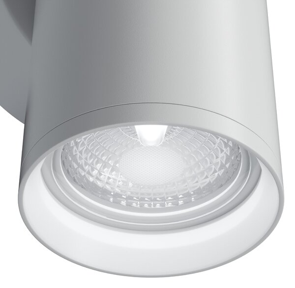 Applique Da Parete Moderno Focus S Alluminio Bianco 2 Luci Gu10 10W