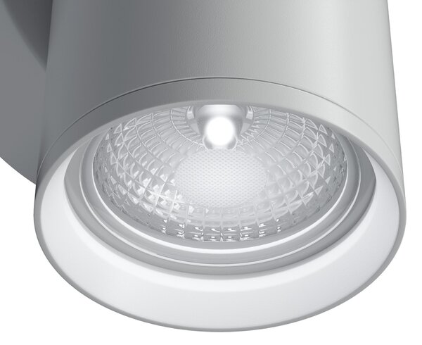 Applique Da Parete Moderno Focus S Alluminio Bianco 1 Luce Gu10 10W
