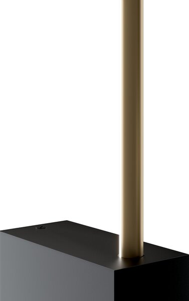 Applique Da Parete Moderno Pars Alluminio Nero Luce Led Integrato 6W